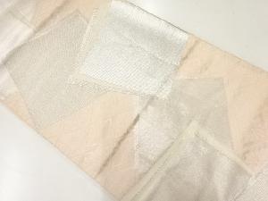 アンティーク　色紙散らし模様織出し袋帯（材料）